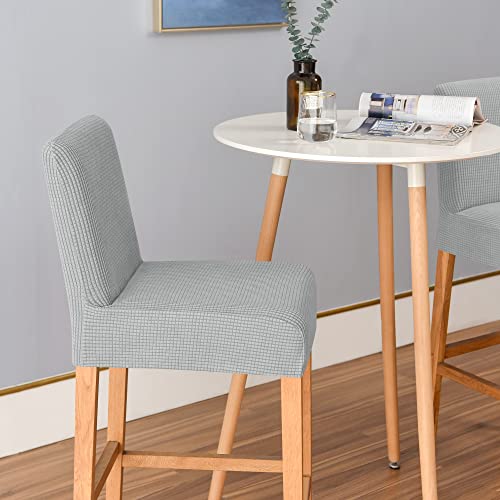 Gostady Bar Chair Stool Cover Stretch Chair Stool Slipcover Pub Chair Slipcover Removable Washable Jacquard Pub Counter Height Chairs Covers Set Of 4 For Kitchen Dining Room Cafe Barstool 30 #TOP6
