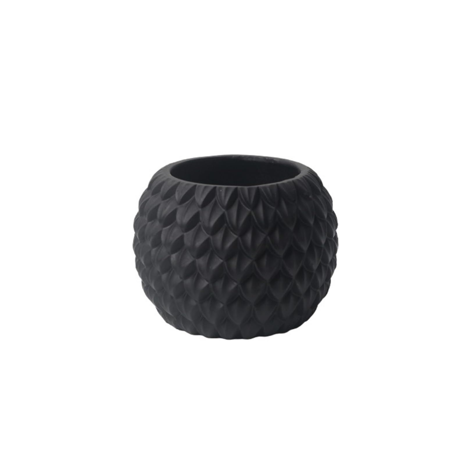 JUAKSQZYI 3pcs Modern Geometric Plant Pot Tabletop Decoration Succulents Flowerpots, for Home Balcony Garden Decor(Black)