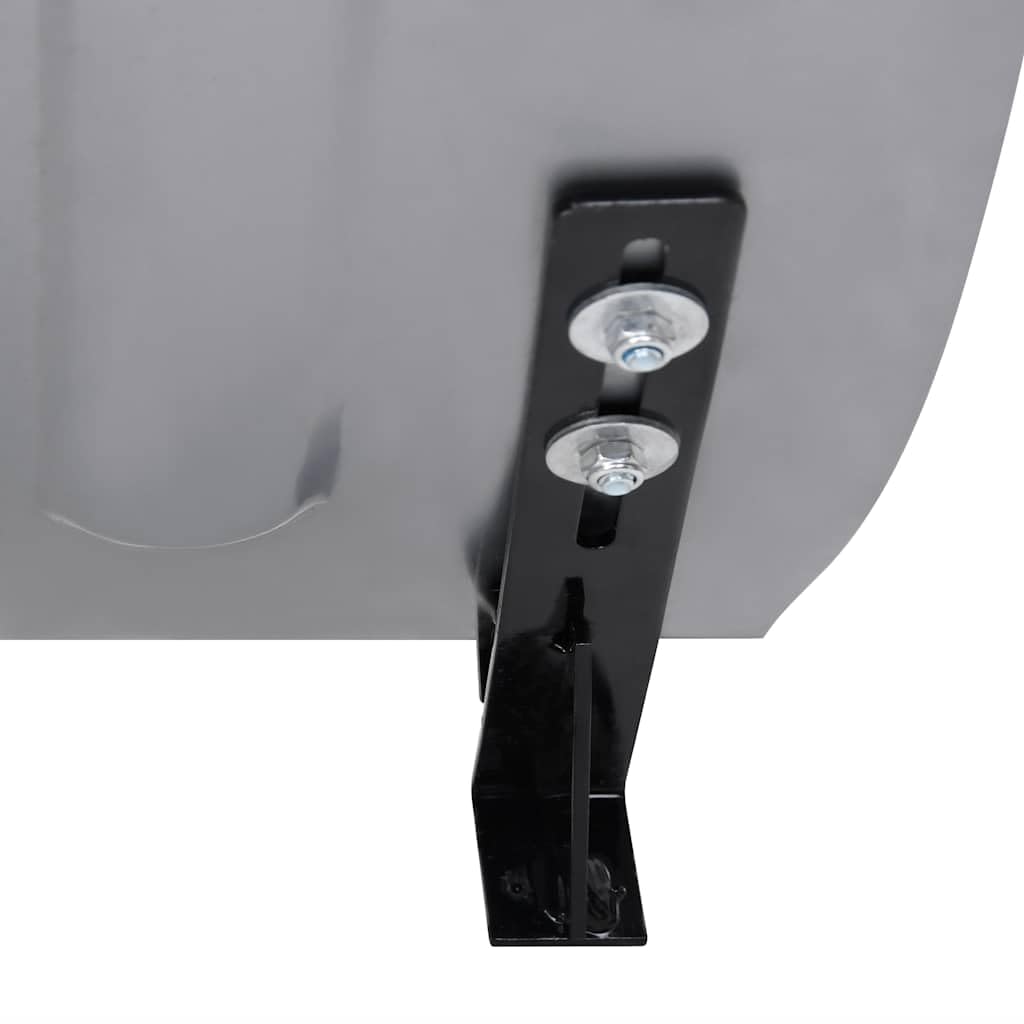 vidaXL Schneeschild für Rasentraktor 3 Winkeleinstellungen Räumschild Schneepflug Schneeschieber 100cm Gummi Pulverbeschichteter Stahl Silbern