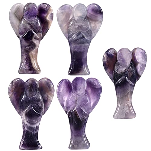 KYEYGWO 7.5 cm Amethyst Gemstone Angel Figurine - Image 3