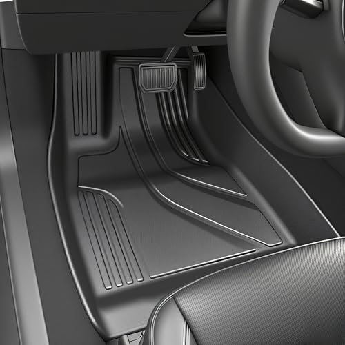 SUPER LINER Floor Mats for 2024-2025 2026 Tesla Model 3 Highland | 6-Piece Set Extra-Thick TPE All-Weather Floor & Cargo Liners | Pet & Child-Friendly Custom Fit Interior Accessories