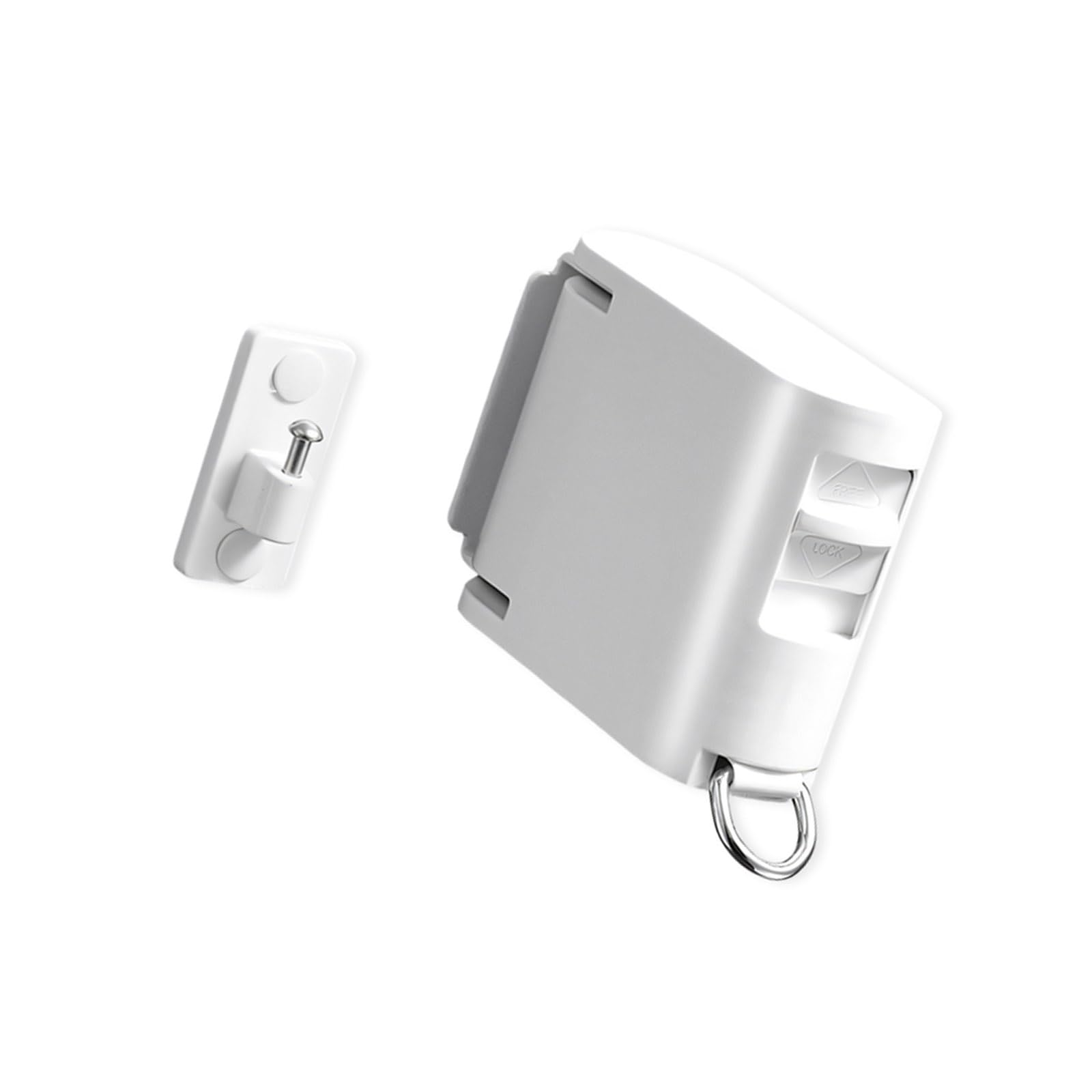 Buxuaaaa White Wall Mounted Clothesline Stretchable And Concealed Storage Clothes Hanger Perfect For Small Spaces And Renters Portable Concealed Storage Sturdy Construction For Balcony Small Spaces