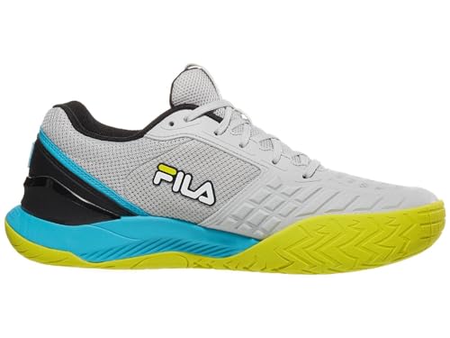 Fila Tênis masculino Axilus 3 (cinza geleira/azul mergulho), Cinza (Glacier Gray/Scuba Blue), 8