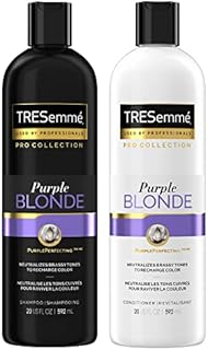 TRESemmé Purple Shampoo and Conditioner Set, Pro Collection for Blonde, Silver, Grey, or Highlighted Hair, 20 Fl Oz Ea