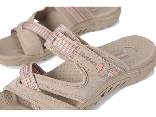 Skechers Skechers Women's REGGAE - COLOR-FULL, Adjustable Color Pop Webbing Slide, Taupe, 8.5M
