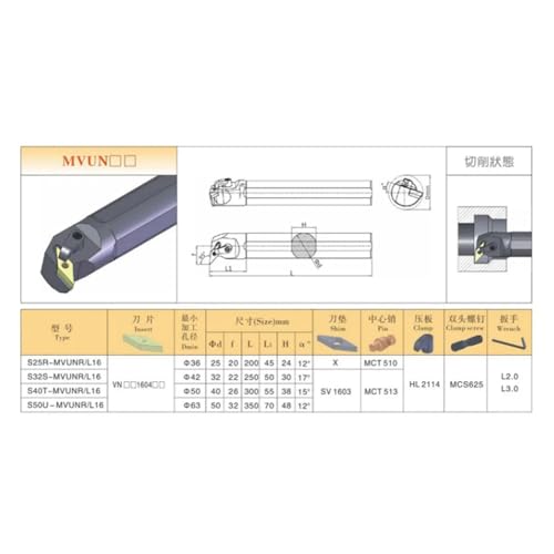 Barre d'alesage S32S-MVUNL16 pour tournage interne CNC - 3