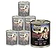 Dehner Wild Nature Hundefutter Heidetal, Nassfutter getreidefrei / zuckerfrei, für ausgewachsene Hunde, Lamm, 6 x 800 g Dose (4.8 kg)