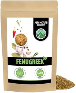 Fenugreek Seeds (500g, 1.1 lb), Whole Seeds, 100% Natural, No Additives, Vegan