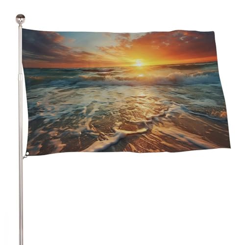Bannière décorative pour cour et drapeau lever du soleil grand format
