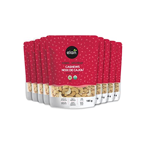Elan Organic Raw Cashews, Non-Gmo, Vegan, Gluten-Free , 8 Pack Of 6.5 Oz #TOP7