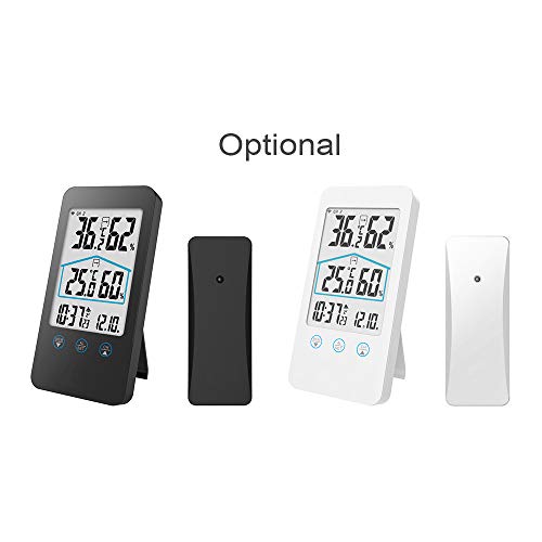 Termômetro interno externo sem fio digital com sensor remoto 98 pés / 30 m Termômetro de temperatura
