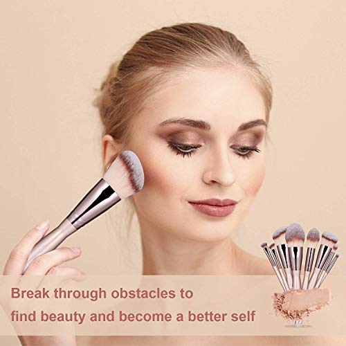 BS-MALL Makeup Brush Set 12 Pcs (Champagne)