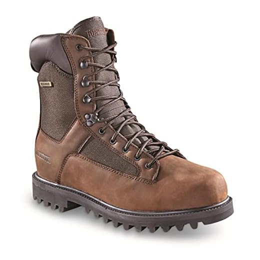Huntrite Men's Insulated Waterproof Hunting Boots Non-Slip Shoes, 800-gram, Brown, 11D (Medium)