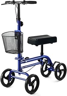 RINKMO Knee Scooter,Steerable Knee Walker Economical Knee Scooters for Foot Injuries Best Crutches Alternative (Blue 1)
