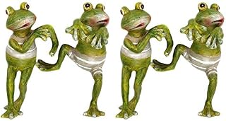 Ruiting Resin Climbing Frog 4Pcs Miniature Fairy Garden Decor Home Office Ornament Mini Hanging Clambing Frog