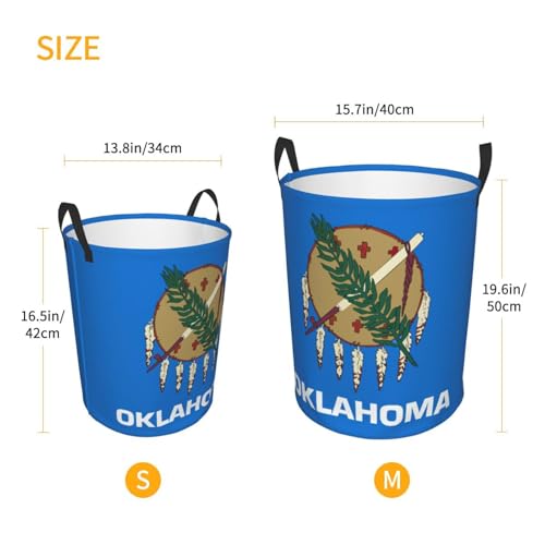 Panier à linge haut imprimé Oklahoma grand format rangement