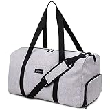 Jadyn Sac de voyage pour femme avec poche à chaussures Taille L 55,9 cm, Gris chiné, Large, Weekender