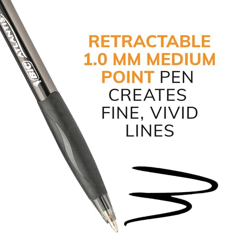 BIC Glide Black Retractable Ballpoint Pens, Medium Point (1.0mm), 4-Count Pack, Ultra Smooth Writing Black Pens — view 2