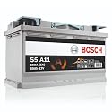 Bosch S5 A11 Autobatterie 80 Ah - 800 A - 12 V, AGM Blei-Säure-Batterie für Fahrzeuge mit Start-Stopp-Automatik und Bremsenergierückgewinnung - Polarität: links - rechts +, 315 x 175 x 190 mm