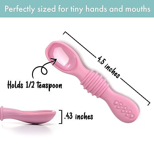 image for PrimaStella Silicone Chew Spoon Set for Babies and Toddlers | Safety T