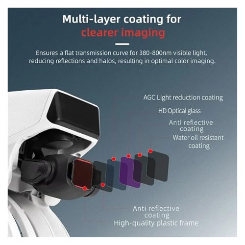 Filtros ND de cristal óptico para dji Flip contra videos quemados 4