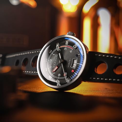 Cadola Montre automatique pour homme 44mm RPM avec bracelet en cuir CD-1055, bracelet – vue 4