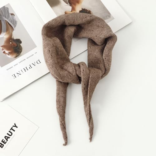 Knit Triangle Scarf for Women Small Head Scarf Aesthetic Accessories Trendy Neckerchief Cottagecore2
