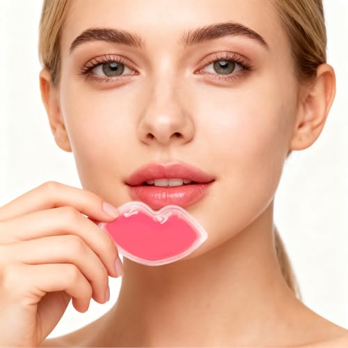 Ice Pack for Lip Filler Treatment, Post-Procedure Cold Therapy (Pink) - Thumbnail 5
