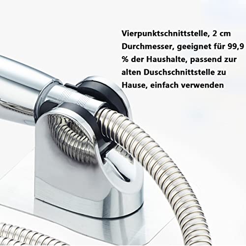 SHULLIN Hand Shower Holder Adjustable Shower Head Holder Shower Holder Universal Shower Holder Adjustable No Drilling Waterproof 45° Rotatable for Hand Shower Head Hotel Bathroom - Image 2