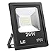 LE Outdoor LED Flood Light, IP65 Waterproof, 200W Halogen Bulb Equivalent, 20W 1600LM, Daylight White 6000K, 100° Beam Angle, for Home, Backyard, Patio, Garden and More