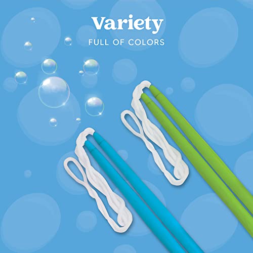 JOYIN 4 Big Bubble Wands Kit: 2 Giant Magic Bubble Wands, 2 Bubble Concentrate Solutions(24 Oz Total), Summer Bubble Party Favors, Yard Games, Outdoor Toys for Kids, Toddlers, Boys, Girls