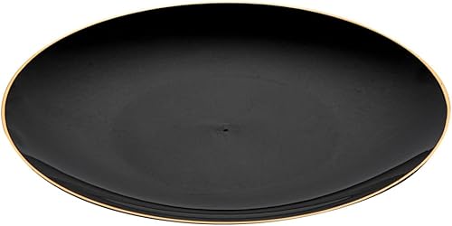Miniatura 2 de Restaurantware Moderna - Platos desechables de 7.5 pulgadas, 200 platos de plástico duraderos para fiestas, platos llanos de plástico negro