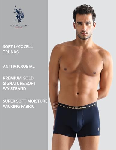 Image of U.S. Polo ASSN. Men PT004 4 Way Stretch Premium Lyocell Sustainable Underwear Trunks -Pack of 1