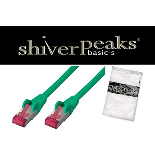 Preisvergleich Produktbild shiverpeaks Patchkabel cat6A S / FTP PIMF Halogenfrei grün 20m