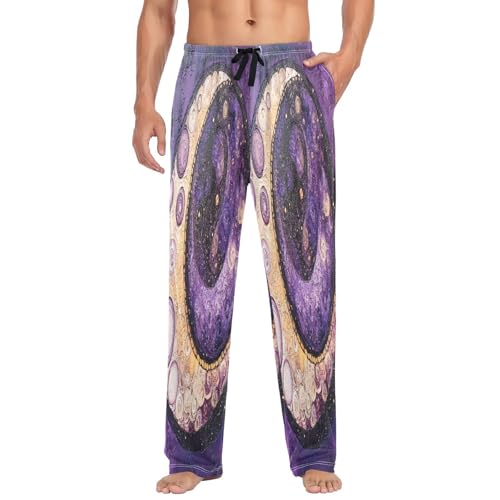 Vêtements de nuit pour la maison : pantalon pyjama homme violet S