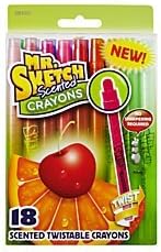 Mr. Sketch 1951331 Scented Twistable Crayons, Assorted Colors, 18-Count