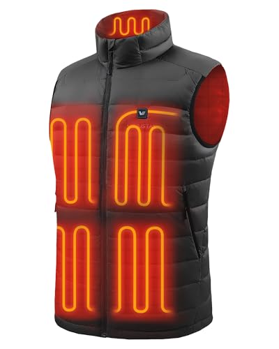 Venustas Men's Recycled Heated Down Vest with Battery Pack