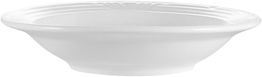 CAC China CRO-105 Corona 10-1/2-Inch 16-Ounce Super White Porcelain Pasta Bowl, Box of 12