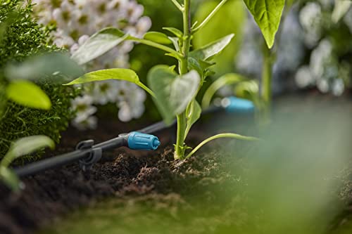 Gardena Micro-Drip-System regulierbarer Reihentropfer 0 bis 15 l/h: Tropfer für Bewässerungssysteme, für Pflanzen mit unterschiedlichem Wasserbedarf, einfache Verbindungstechnik (13315-20)