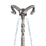 Hollow Skull Head Water Flowing Stainless Steel Urethral Sound Penis Plug Male Sex Toys (Cow Skull)