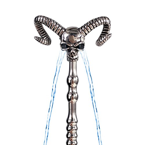 Hollow Skull Head Water Flowing Stainless Steel Urethral Sound Penis Plug Male Sex Toys (Cow Skull)