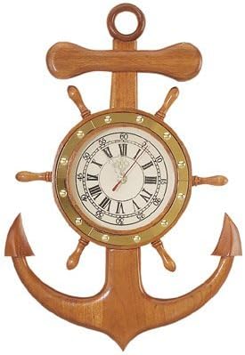 HighShine Anchor & Ship Wheel Clock