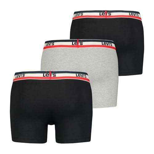 Levi's Herren Boxer Underwear, Black/Grey, XXL 4