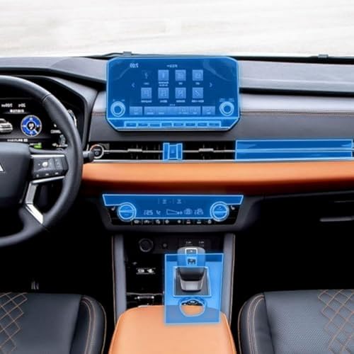 Evita arañazos en consola central Mitsubishi Outlander con protector TPU transparente 1
