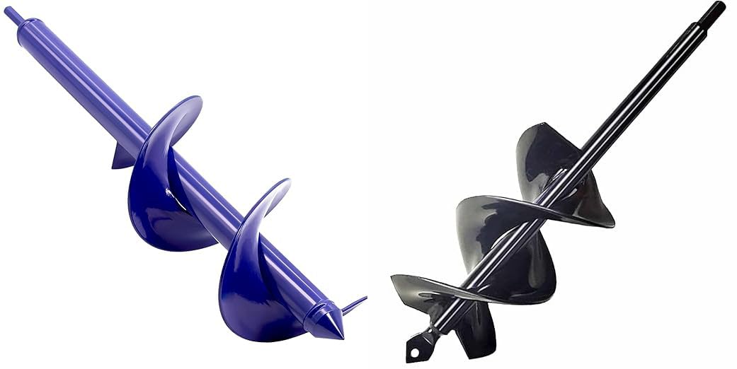 TCBWFY Auger Drill Bit for Planting 3.5"x16",Extended Length Garden Auger Spiral Drill Bit,TCBWFY Garden Auger Drill Bit for Planting 3x12inch,Solid Core Shaft Garden Auger Spiral Drill Bit