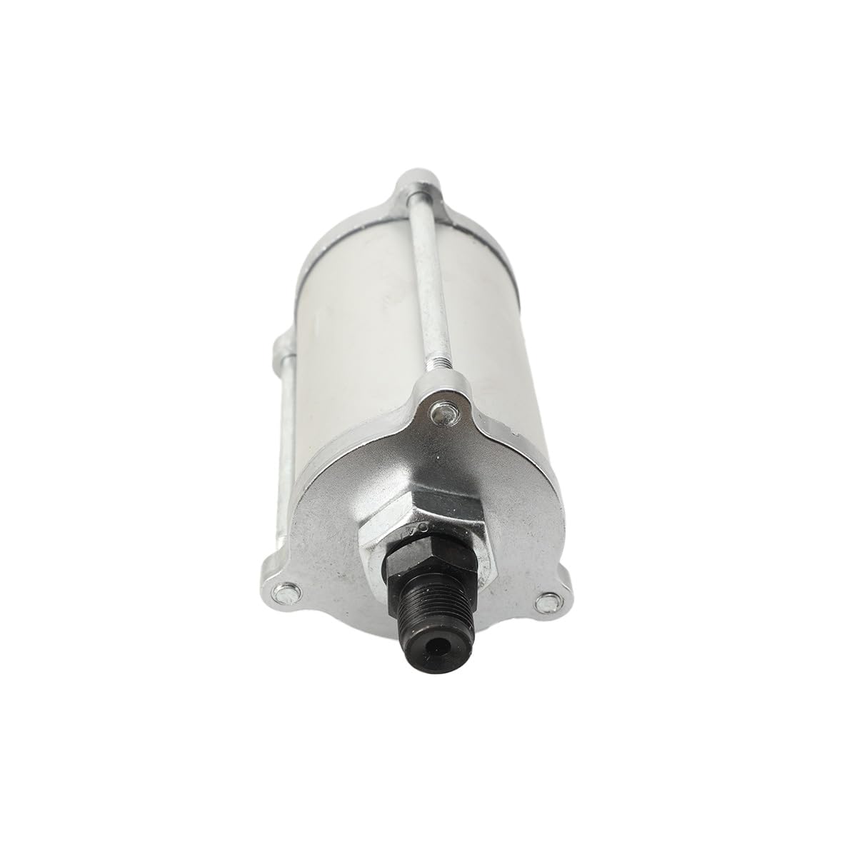 Druckluftmotor, 10 bar Druckluftmotor kompatibel mit pneumatisch angetriebene Hydraulikpumpen, Gehäuse mit Stehbolzen, 130mm Zylinderlänge, 1/4'' Gewinde Luftanschluss, silber