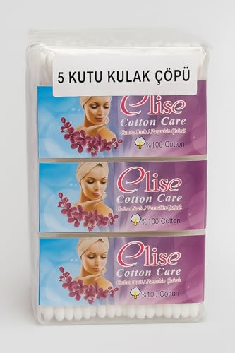 5 Kutu Pamuklu Kulak Temizleme Çubuğu