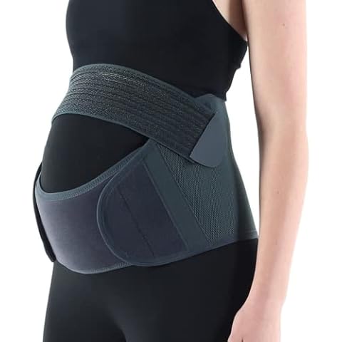 invera Pregnancy Belly Support Belt, Maternity Support Belt, Belly Brace for Pregnant Women, Adjustable Pelvic & Back Support (Medium, Navy Blue) Cover