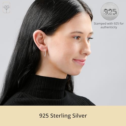 925 Sterling Silver Cubic Zirconia Threader Earrings for Women | Hypoallergenic & Lightweight CZ Dangle Threader Earrings by MAX + STONE2