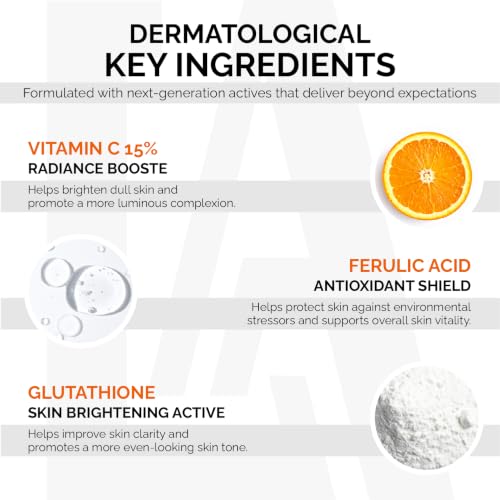 Image of LaReniquePharma 10% Vitamin C Face Serum | Brightening & Radiance Support | Helps Improve Skin Texture & Even-Looking Tone | Dermatologically Inspired, 30 ml
